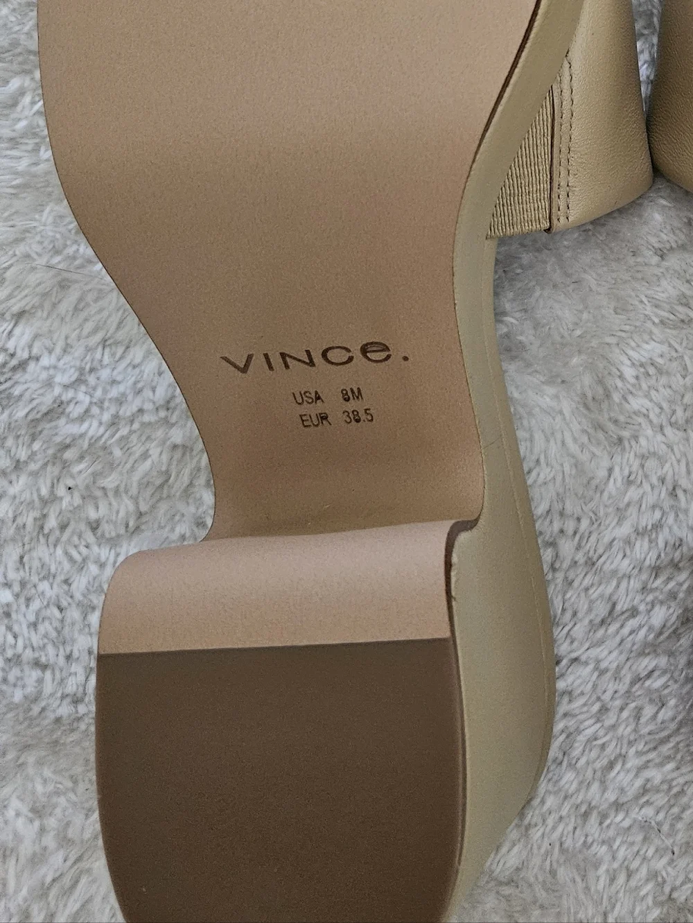 NWT Vince Beige Platform Sandals Size 8 Leather 70s Bohemian Business Casual - Picture 11 of 11